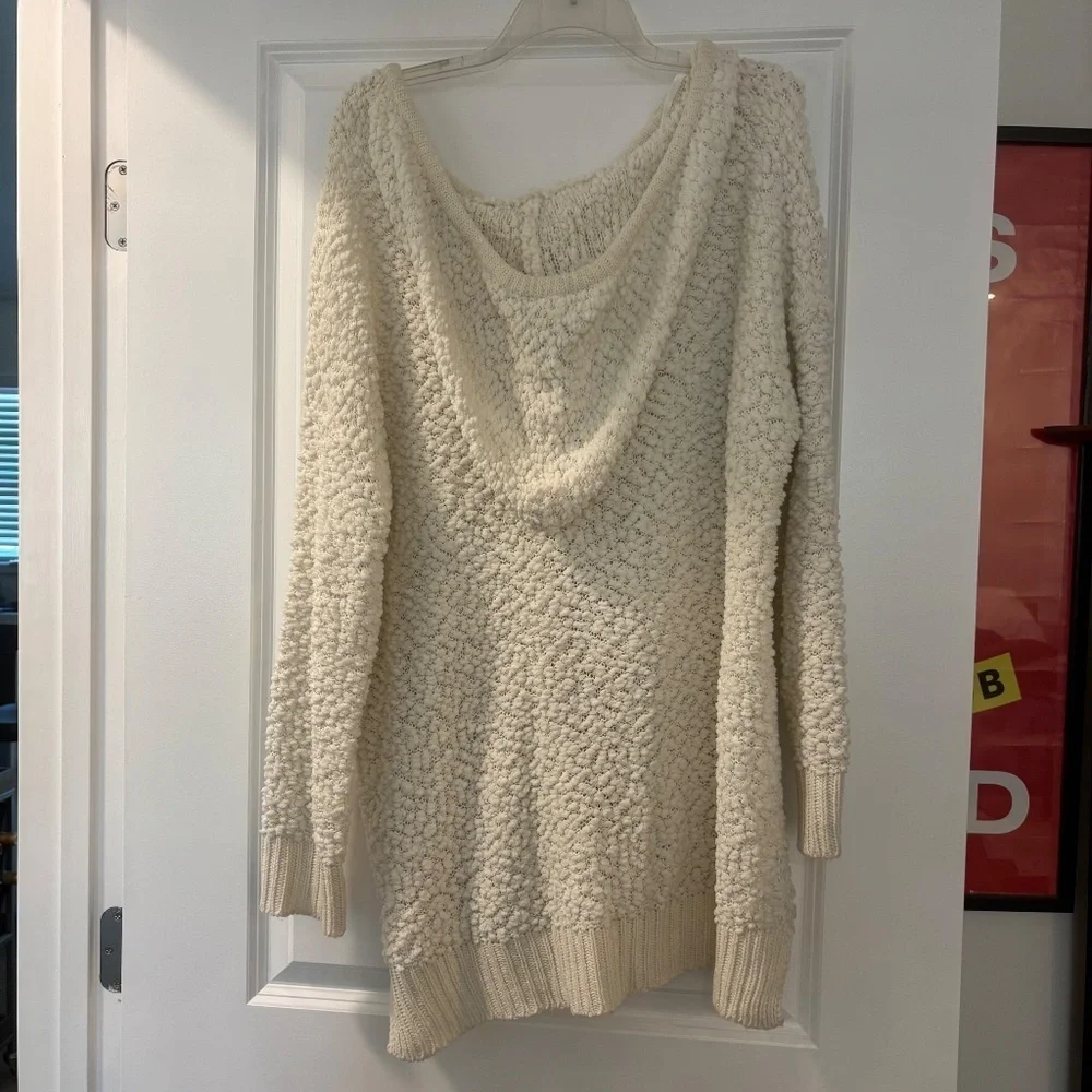 Miracle Cream Oversized Hoodie Long Sleeve Sweater - Picture 6 of 7